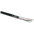 Витая пара U/UTP кат 5e 4 пары AWG24 solid с усиленным тросом OUT PE 40C 60C черный 500м