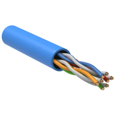 Витая пара U/UTP кат 5E 4х2х24AWG solid PVC 305м синий