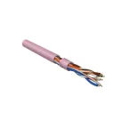 Витая пара U/UTP кат 5e 4 пары AWG24 solid IN LSZH нг(А)-HF розовый 305м