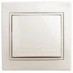 Кнопка Intro Plano 1-109-02 включения 10А-250В, IP20, СУ, Plano, слоновая кость