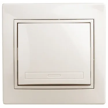 Кнопка Intro Plano 1-109-02 включения 10А-250В, IP20, СУ, Plano, слоновая кость