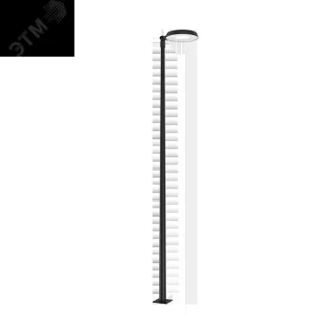 Опора стальная наружного освещения Konos 12м горячее цинкование черный RAL9005 декоративный шов