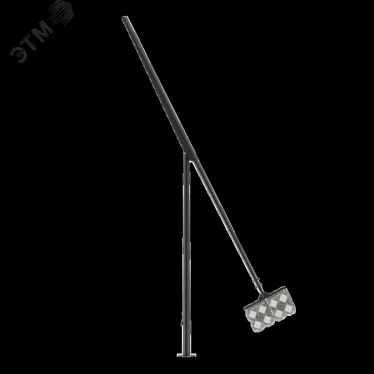 Опора стальная наружного освещения Konos Fold 7м горячее цинкование черный RAL9005 декоративный шов