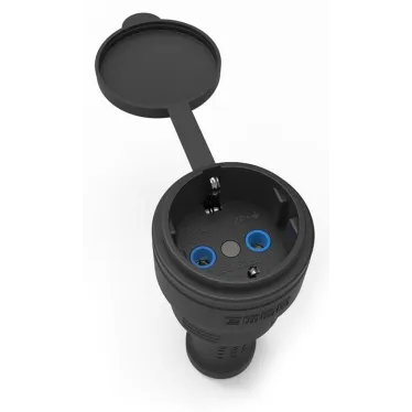 Розетка в резиновом корпусе, 1 x 16A, стандарт CEE NORM