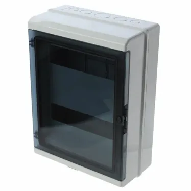 Щит распределительный навесной на 24 модуля с дверцей серый IP55