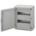                  Щит распределительный навесной на 24 модуля с непрозрачной дверцей серый IP55
               