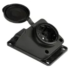 розетка наклонная с заглушкой каучук AM-K08 2P+PE 16A 220В IP44
