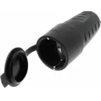 Розетка переносная с заглушкой каучук am-k02 2р+ре 16а 220в ip44