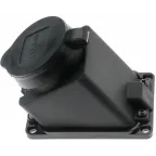 розетка наклонная с заглушкой каучук AM-K08 2P+PE 16A 220В IP44