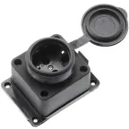 розетка настенная с заглушкой каучук AM-K04 2Р+РЕ 16А 220В IP44