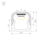 Профиль LINE-D-1111-2000 SQUARE ANOD, алюминий