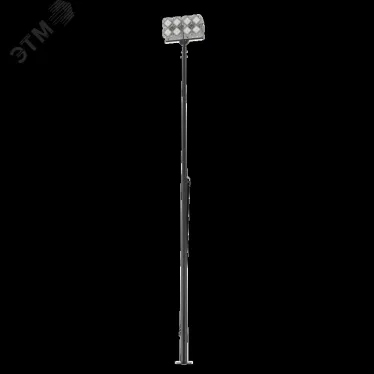 Опора стальная наружного освещения Konos Fold 7м горячее цинкование черный RAL9005 декоративный шов