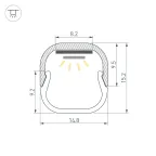 Профиль LINE-D-1515-2000 SQUARE ANOD , алюминий