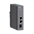                  Промышленный медиаконвертер, 3-х портовый, 1х100Base-X SFP слот, 2х10/100Base-T(X) портов RJ45, 12-48В DC/18-30В AC, с резервированием
               