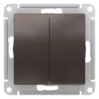                 ATLASDESIGN 2-клавишный ВЫКЛЮЧАТЕЛЬ с самовозвратом, сх.2, 10А, механизм, МОККО
               