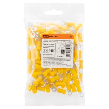 Наконечник кольцевой изолированный НКИ с легким вводом проводника 60-4 (100 шт.) TDM