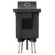 Выключатель клавишный KCD1-201 250В AC/DC, 2P, 6А, (4с), ON-OFF, черный, Mini TDM