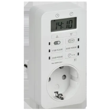 РТЭ-6 Розетка-таймер электронный 1мин 24ч 16А IP20 IEK