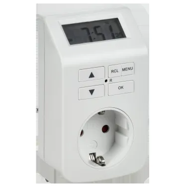 РТЭ-5 Розетка-таймер электронный 1мин 7дн 112on/off 16А IP20 белая IEK