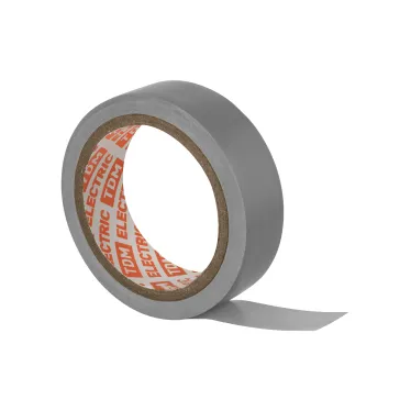 Изолента ПВХ 013х15 мм Серая 10 метров TDM