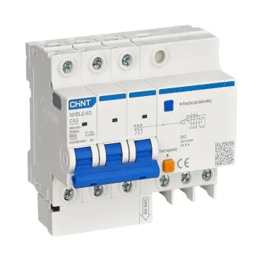 Выключатель дифференциальный автоматический NXBLE-63 3P+N C25 30мА тип AC 6кА