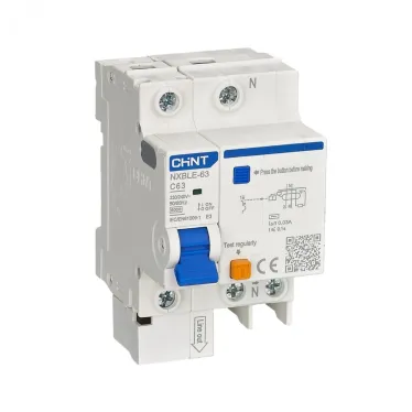 Выключатель дифференциальный автоматический NXBLE-63 1P+N C6 30мА тип AC 6кА