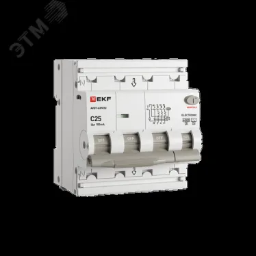 Выключатель автоматический дифференциального тока 3P+N 25А 100мА AC эл АВДТ-63N D63N46ES25C100 PROXIMA EKF