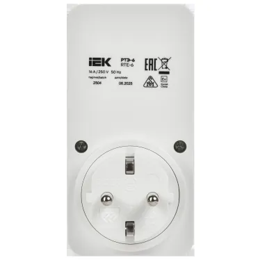 РТЭ-6 Розетка-таймер электронный 1мин 24ч 16А IP20 IEK