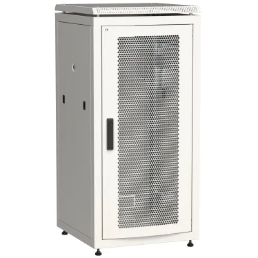 Шкаф сетевой 19дюйм LINEA N 28U 600х800 мм перфорированная передняя дверь серый