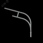 Кронштейн наружного освещения Krono Duo 1К2-1,0-1,0-57-Ф1-1 горячее цинкование RAL7045 серый