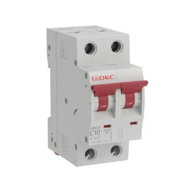 Модульный автоматический выключатель YON MB63, 2P, характеристика C, 10A, 4,5kA | MB63S-2PC10 | DKC