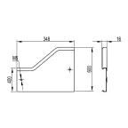 Крышка на переходник RRS левосторонний 600/400, цинк-ламельная в комплекте с метизами и пластинами PTCE