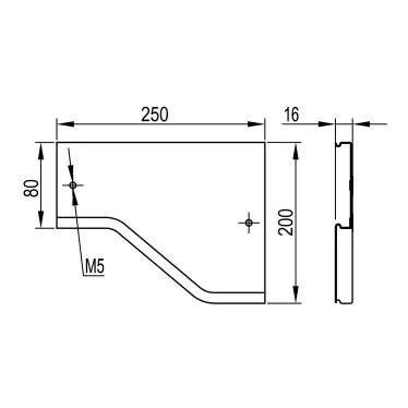 Крышка на переходник RRD правосторонний 200/80, цинк-ламельная в комплекте с метизами и пластинами PTCE