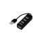 Разветвитель USB на 4 порта черный,