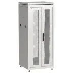                  Шкаф напольный сетевой 19' LINEA N 28U 600х600мм передняя распашная перфорированная дверь задняя перфорированная серый
               