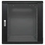 Шкаф настенный 19' TERACOM PRO 12U 600х600 мм дверь стеклянная с замком-ручкой чёрный
