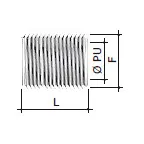 Ниппель M20x1.5 никелированная латунь