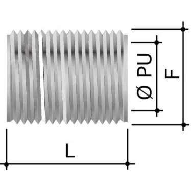 Ниппель M32x1.5 никелированная латунь