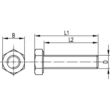 Болт шестигранный М8х16 inox
