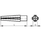 Дюбель металлический для газобетона 6x32