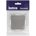 Кнопка Intro Accent 6-109-09 , 10А-250В, IP20, СУ, титан
