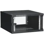                  Шкаф LINEA WE 6U 600x650мм дверь стекло черный
               