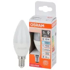                  Лампа светодиодная LED Star Свеча 5Вт (замена 40Вт), 470Лм, 6500К, цоколь E14 OSRAM
               