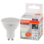                  Лампа светодиодная LED 5 Вт GU10 6500К 400Лм спот 220 В (замена 35Вт) OSRAM
               