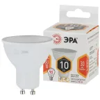 Лампа светодиодная LED MR16-10W-827-GU10 (диод, софит, 10Вт, тепл, GU10) (10/100/4000)