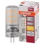 Лампа светодиодная LED 3,5Вт G4 12V STAR PIN40 (замена 40Вт), теплый, прозр. Osram