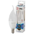 Лампа светодиодная LED BXS-11W-840-E14 (диод, свеча на ветру, 11Вт, нейтр, E14 (10/100/2800)
