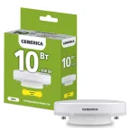                  Лампа светодиодная T80 таблетка 10Вт 230В 3000К GX53 GENERICA
               