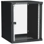                  Шкаф LINEA WE 15U 600x600мм дверь стекло черный
               