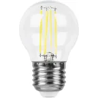 Лампа светодиодная LED 9вт Е27 теплый шар FILAMENT